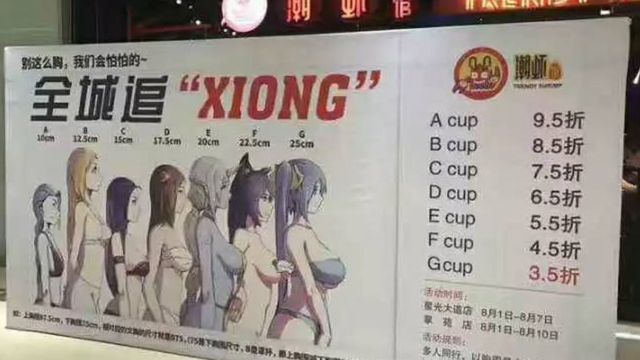 Chinese discounts bra size