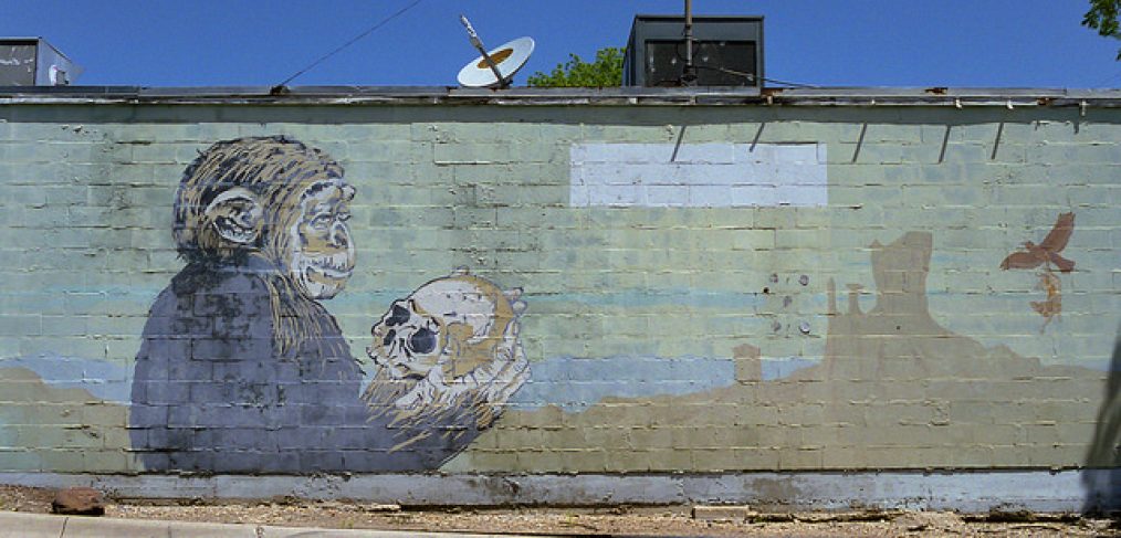 Shakespeare monkeys mural