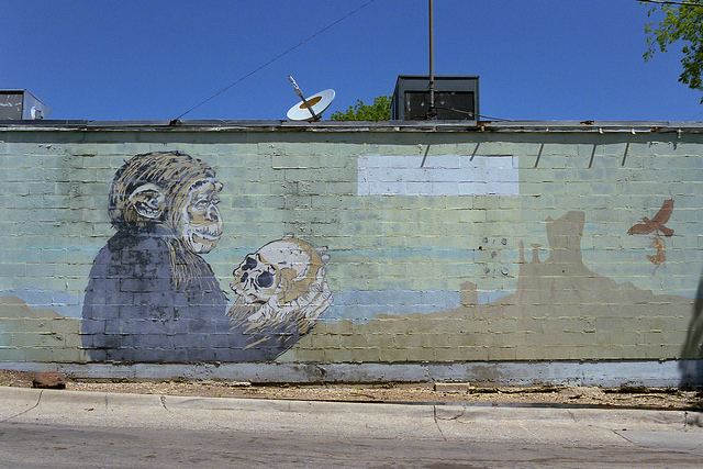 Shakespeare monkeys mural