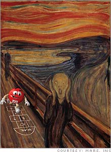 The Scream with m&m