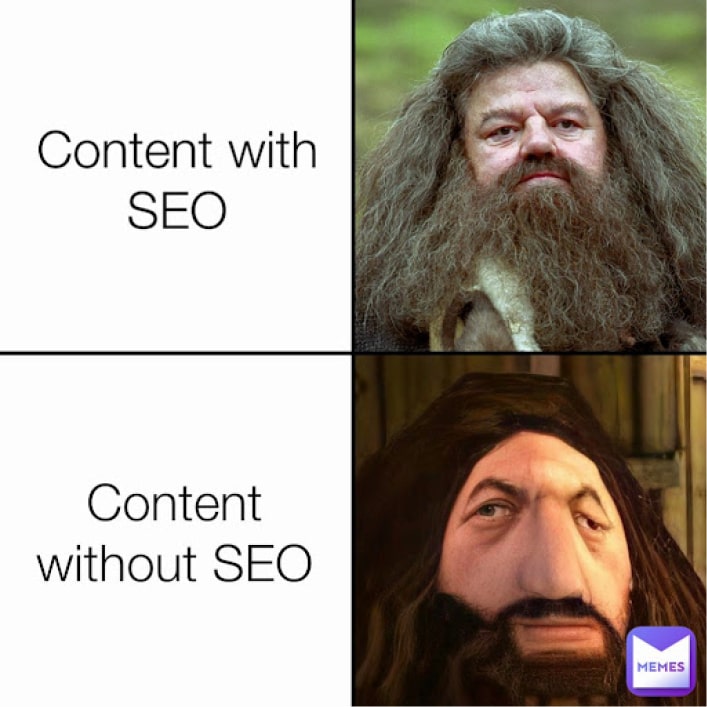 Content with SEO meme